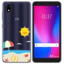 Funda Gel Transparente para ZTE Blade A3 2020 diseño Playa Dibujos