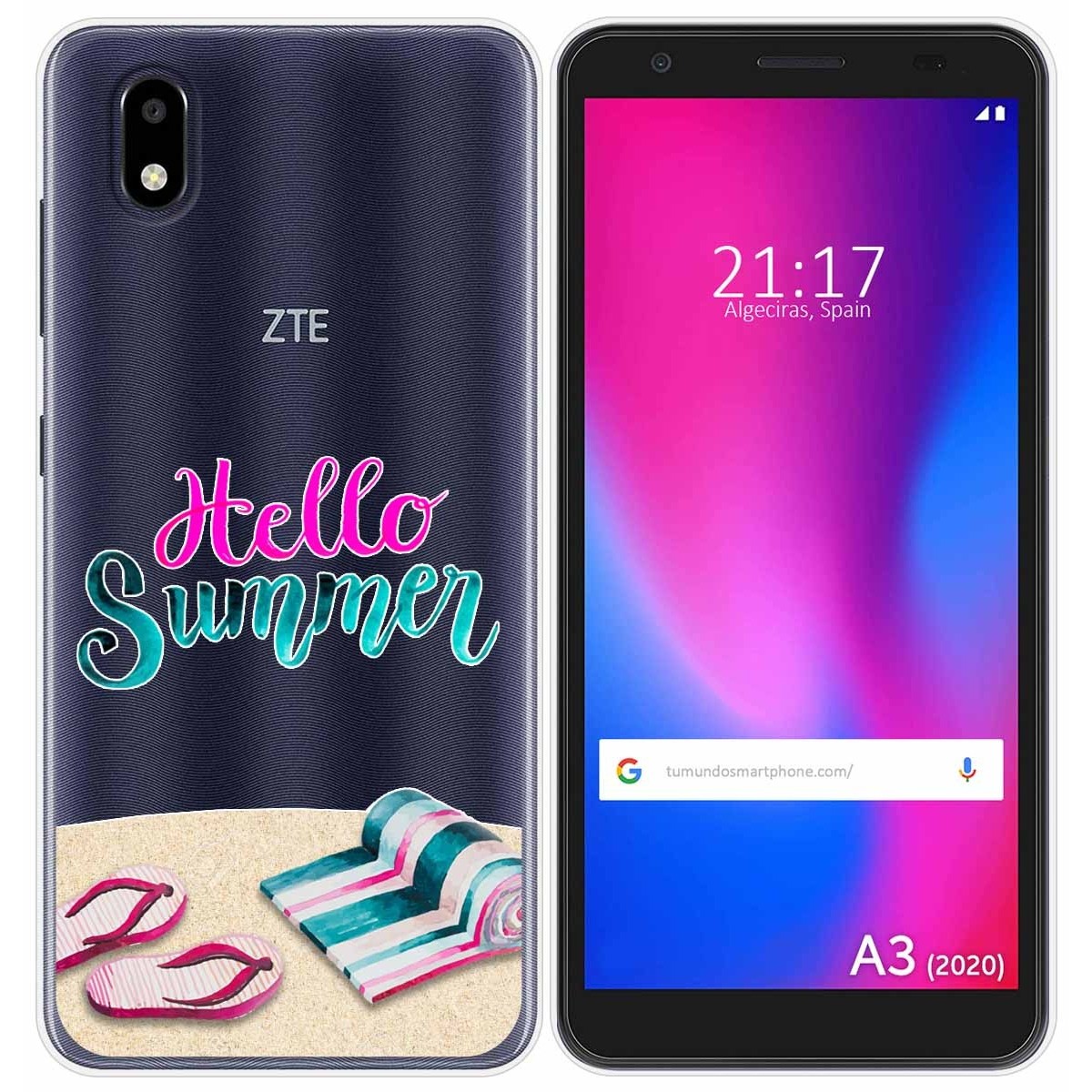 Funda Gel Transparente para ZTE Blade A3 2020 diseño Summer Dibujos