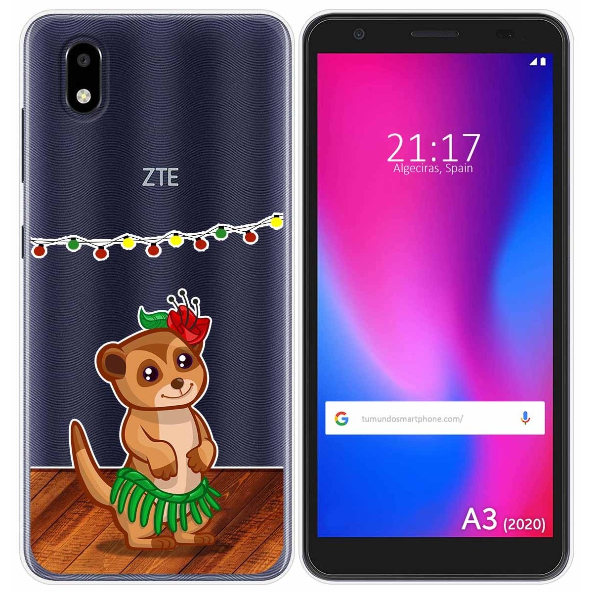 Funda Gel Transparente para ZTE Blade A3 2020 diseño Suricata Dibujos