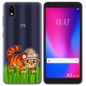 Funda Gel Transparente para ZTE Blade A3 2020 diseño Tigre Dibujos