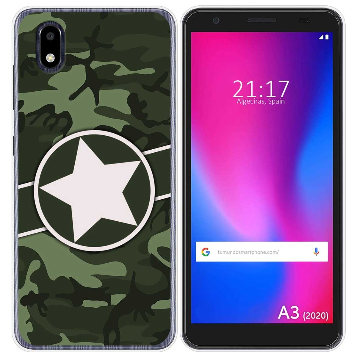 Funda Gel Tpu para ZTE Blade A3 2020 diseño Camuflaje 01 Dibujos