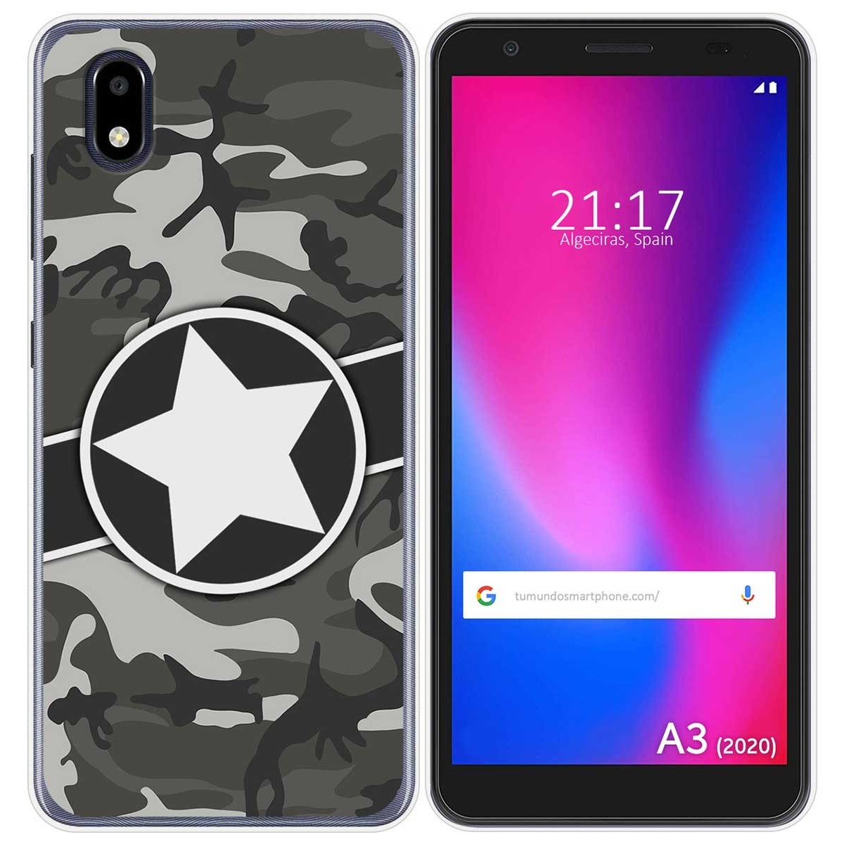 Funda Gel Tpu para ZTE Blade A3 2020 diseño Camuflaje 02 Dibujos