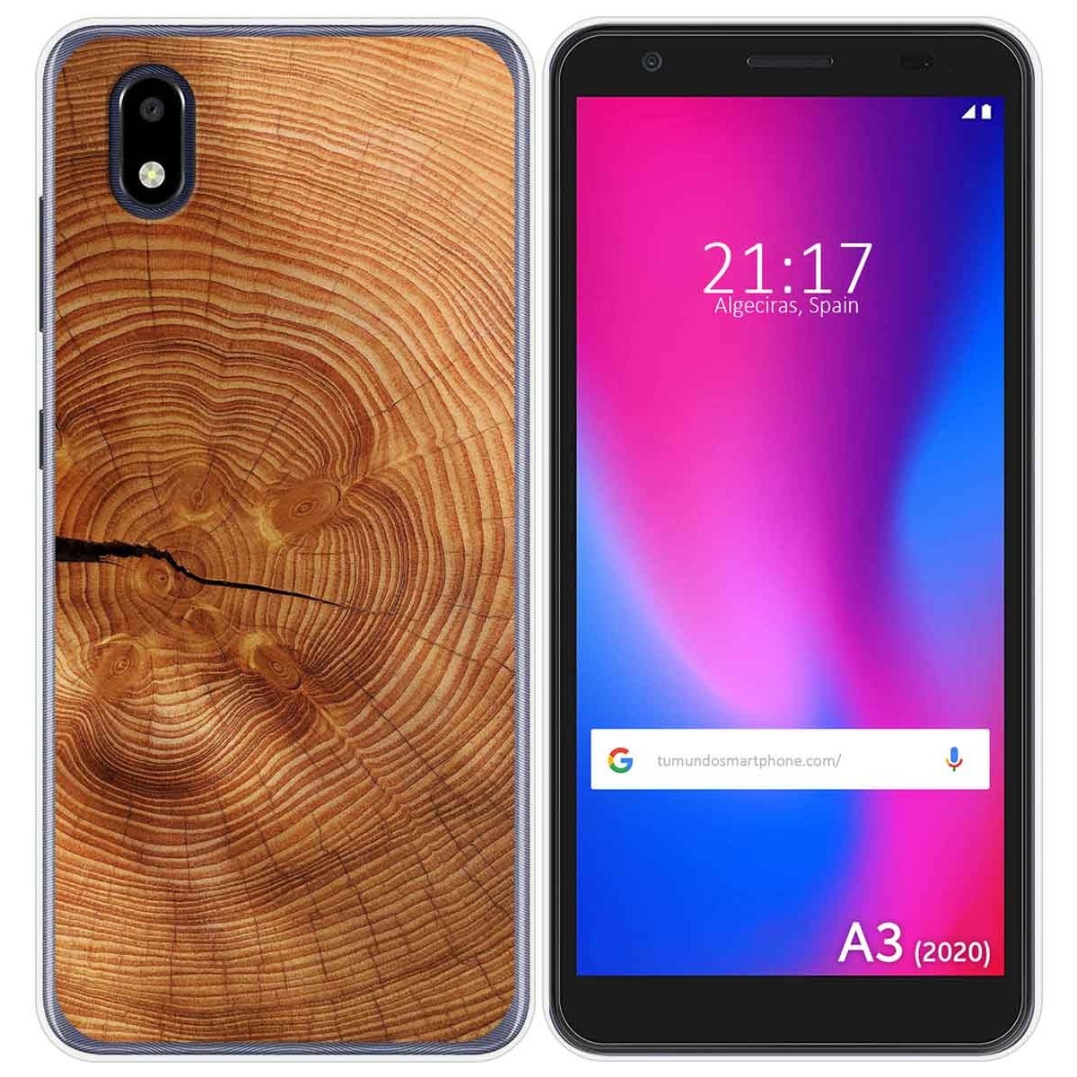 Funda Gel Tpu para ZTE Blade A3 2020 diseño Madera 04 Dibujos