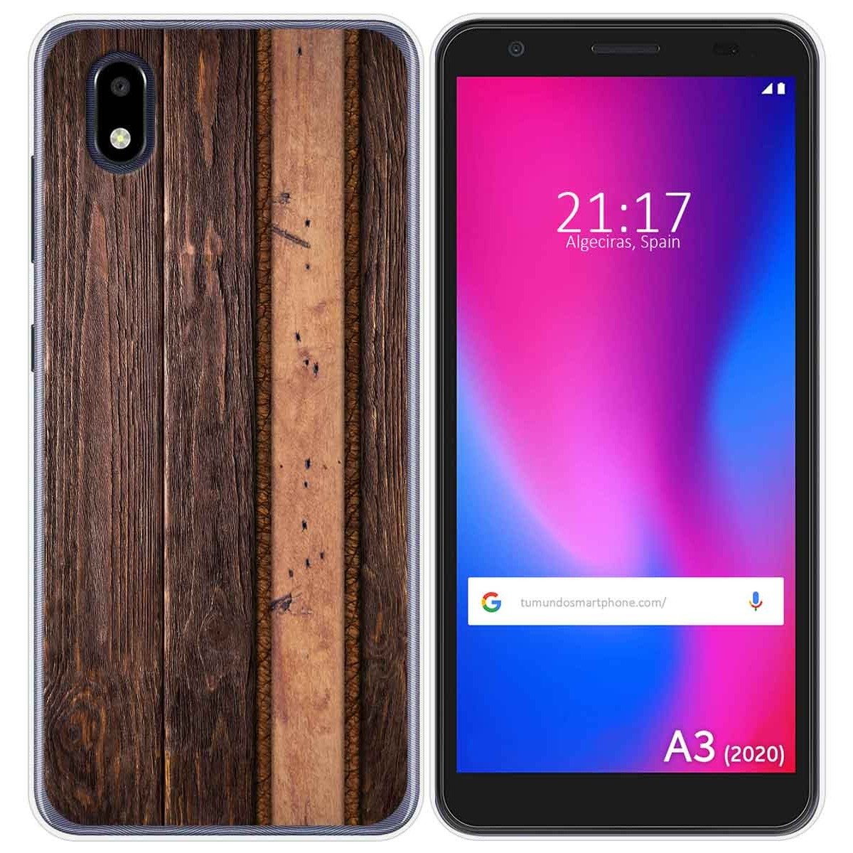 Funda Gel Tpu para ZTE Blade A3 2020 diseño Madera 05 Dibujos