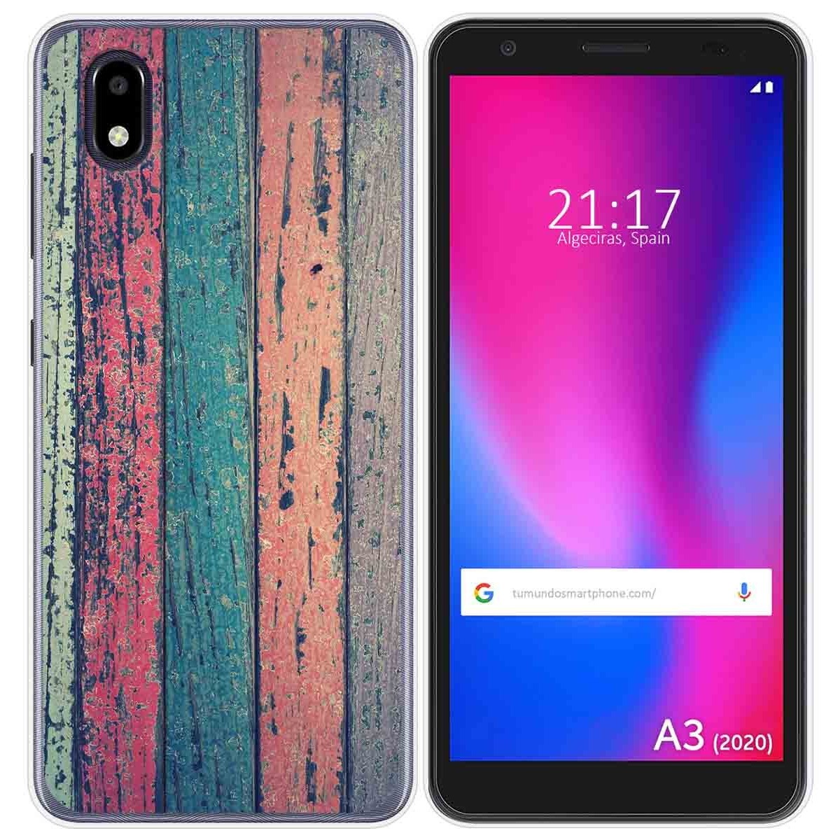 Funda Gel Tpu para ZTE Blade A3 2020 diseño Madera 10 Dibujos