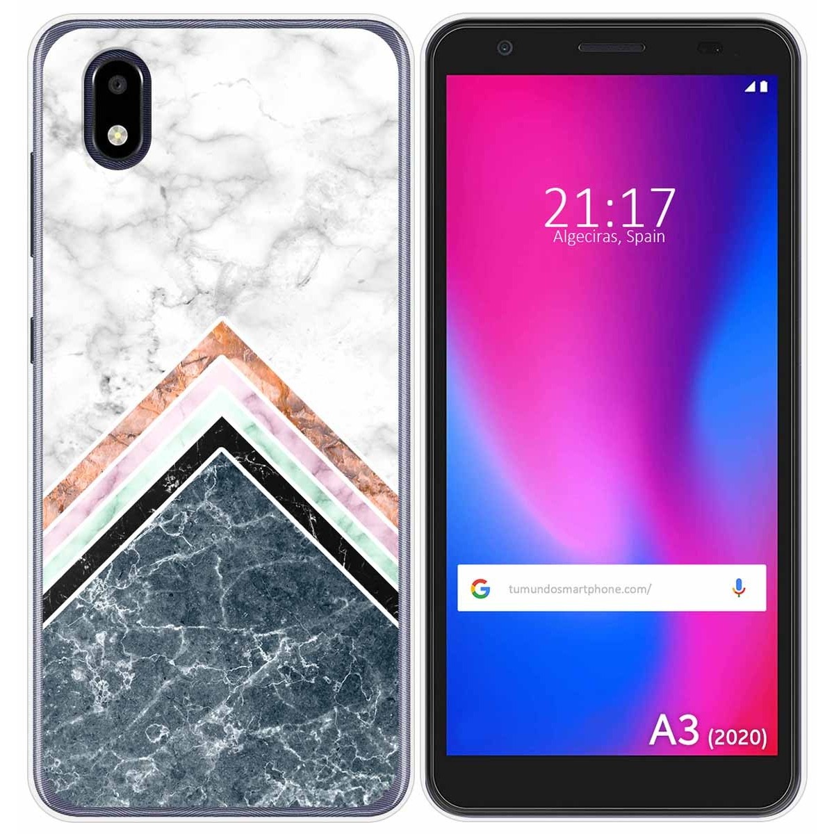 Funda Gel Tpu para ZTE Blade A3 2020 diseño Mármol 05 Dibujos