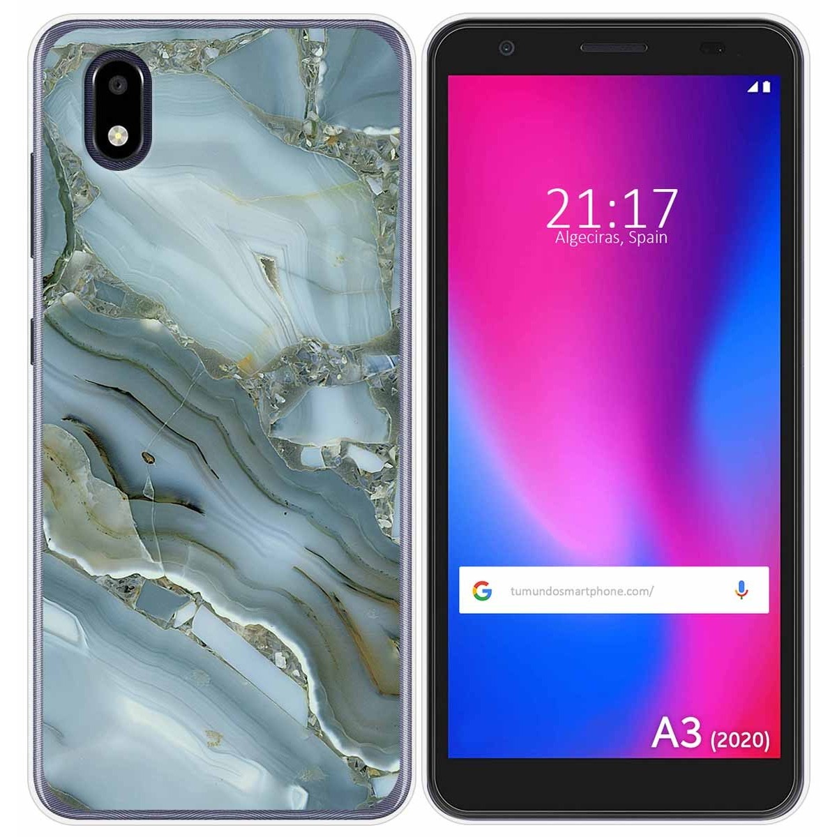 Funda Gel Tpu para ZTE Blade A3 2020 diseño Mármol 09 Dibujos