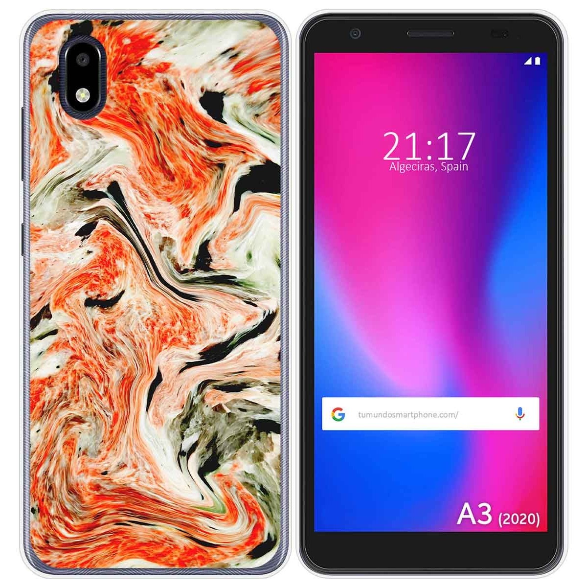 Funda Gel Tpu para ZTE Blade A3 2020 diseño Mármol 12 Dibujos