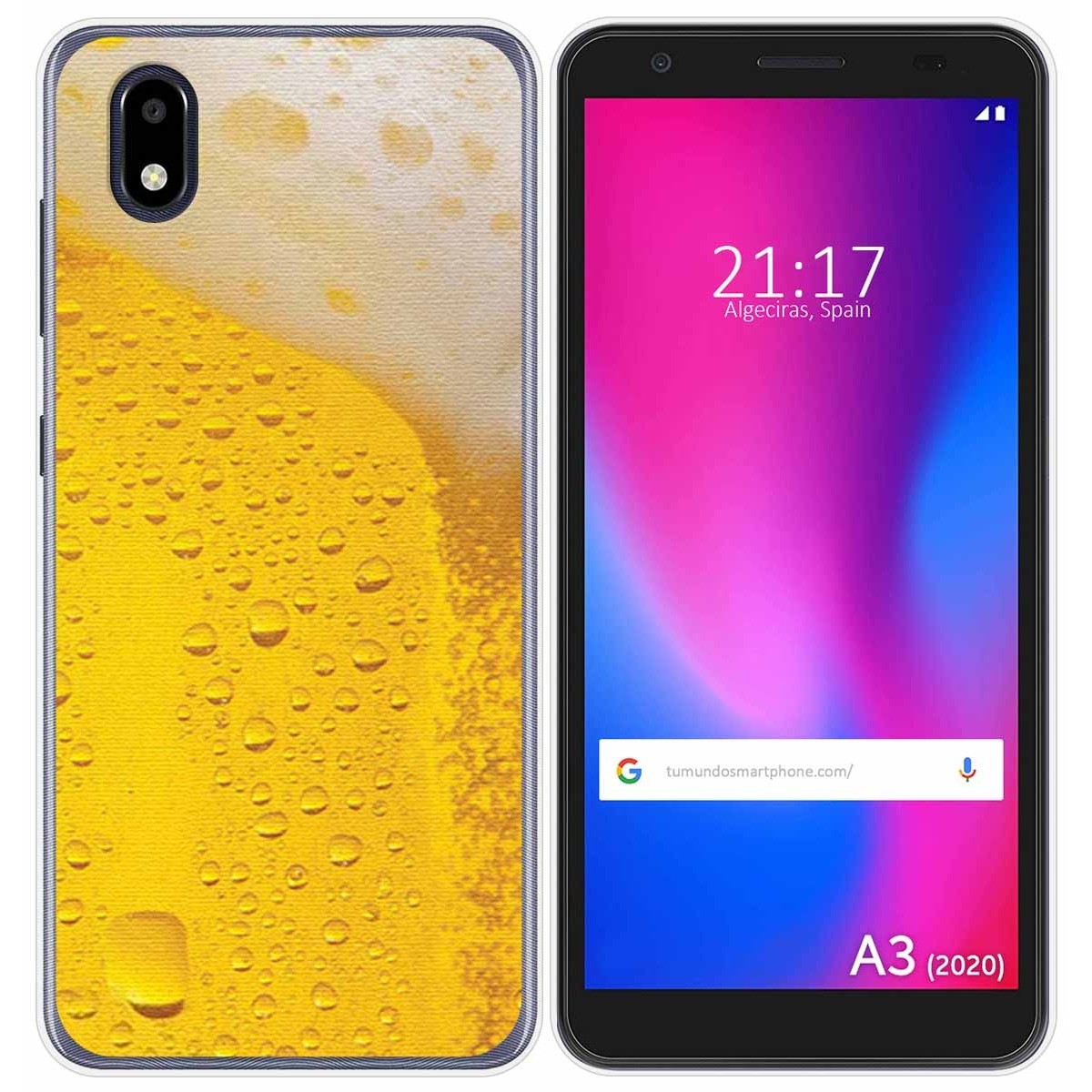 Funda Gel Tpu para ZTE Blade A3 2020 diseño Cerveza Dibujos