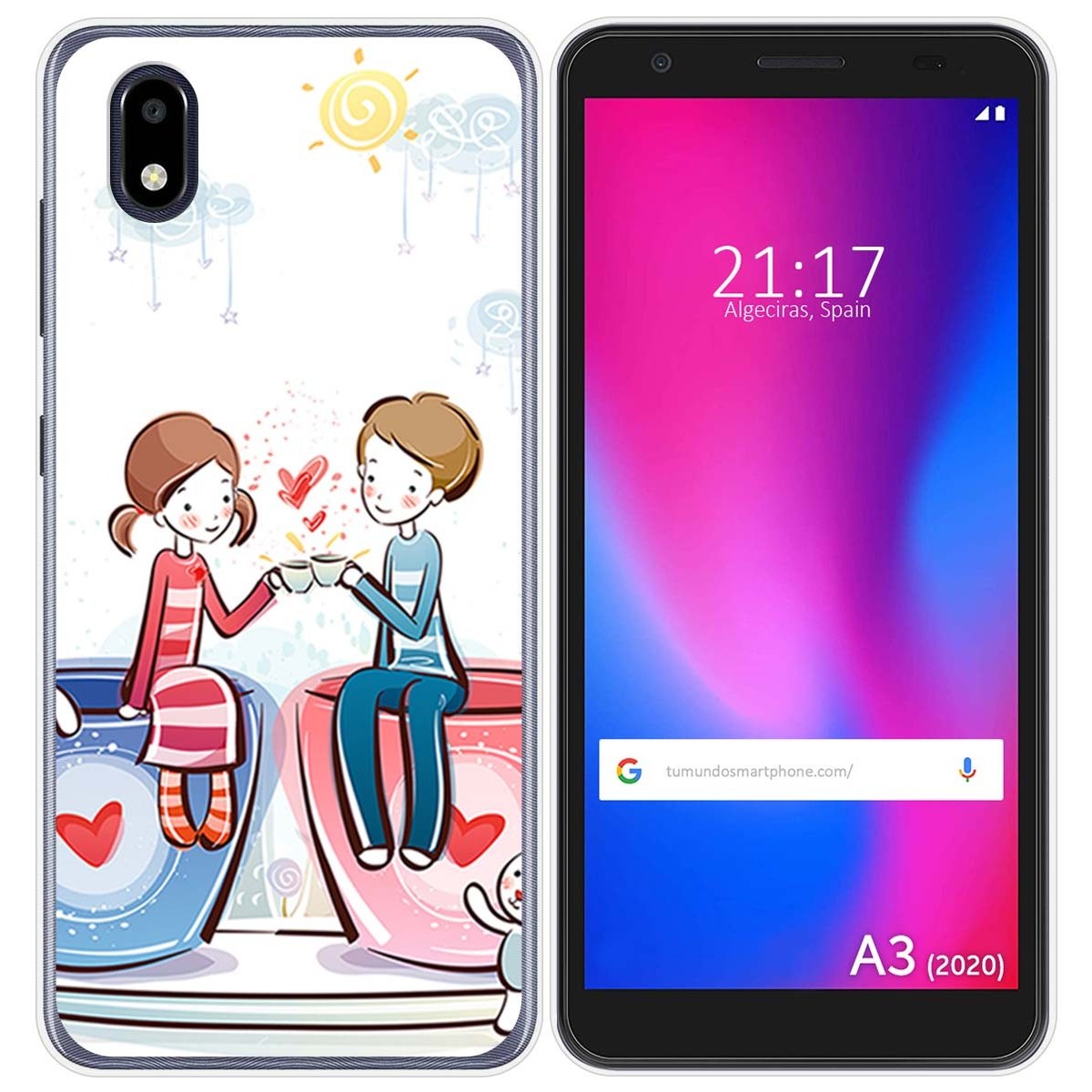 Funda Gel Tpu para ZTE Blade A3 2020 diseño Café Dibujos