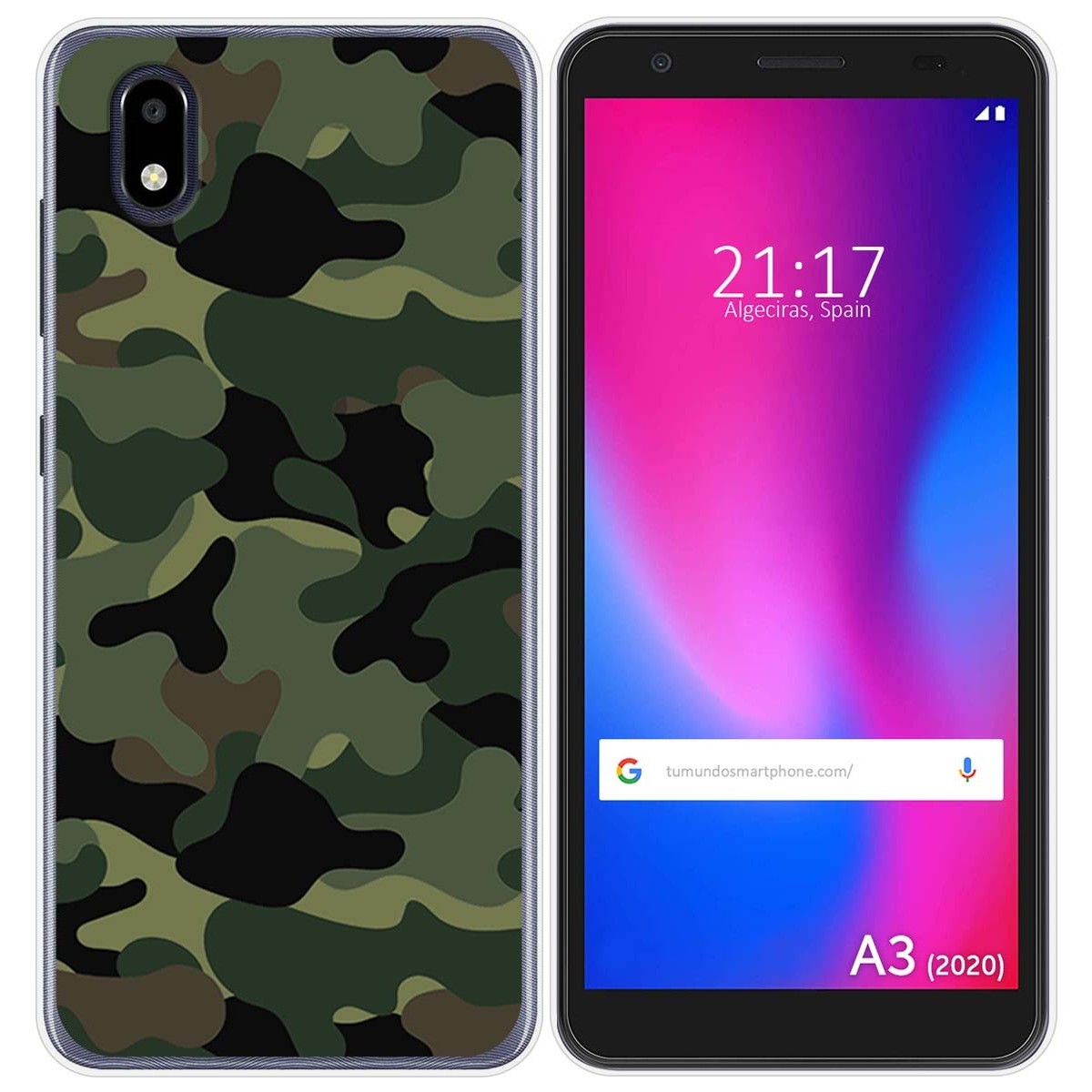 Funda Gel Tpu para ZTE Blade A3 2020 diseño Camuflaje Dibujos