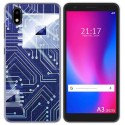 Funda Gel Tpu para ZTE Blade A3 2020 diseño Circuito Dibujos