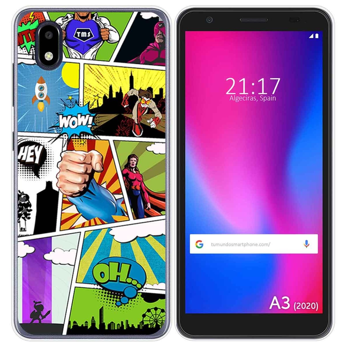 Funda Gel Tpu para ZTE Blade A3 2020 diseño Comic Dibujos