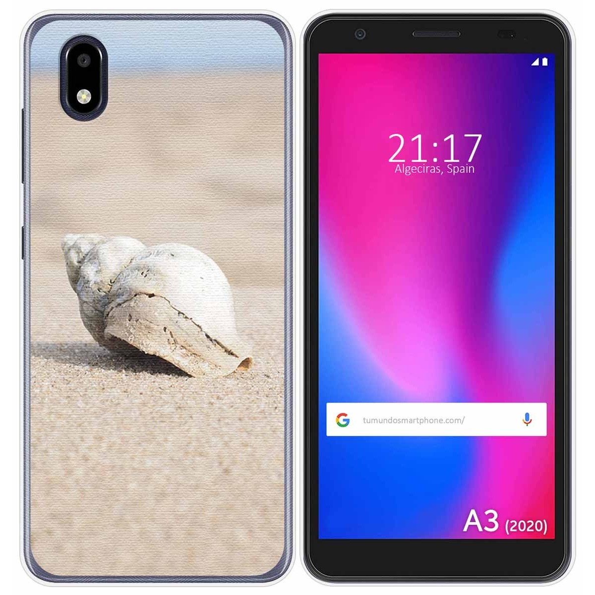 Funda Gel Tpu para ZTE Blade A3 2020 diseño Concha Dibujos