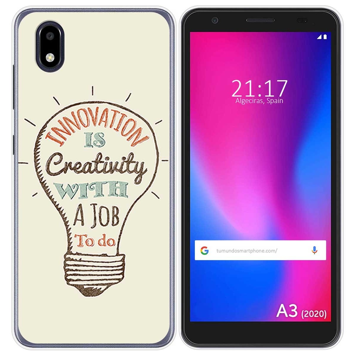 Funda Gel Tpu para ZTE Blade A3 2020 diseño Creativity Dibujos