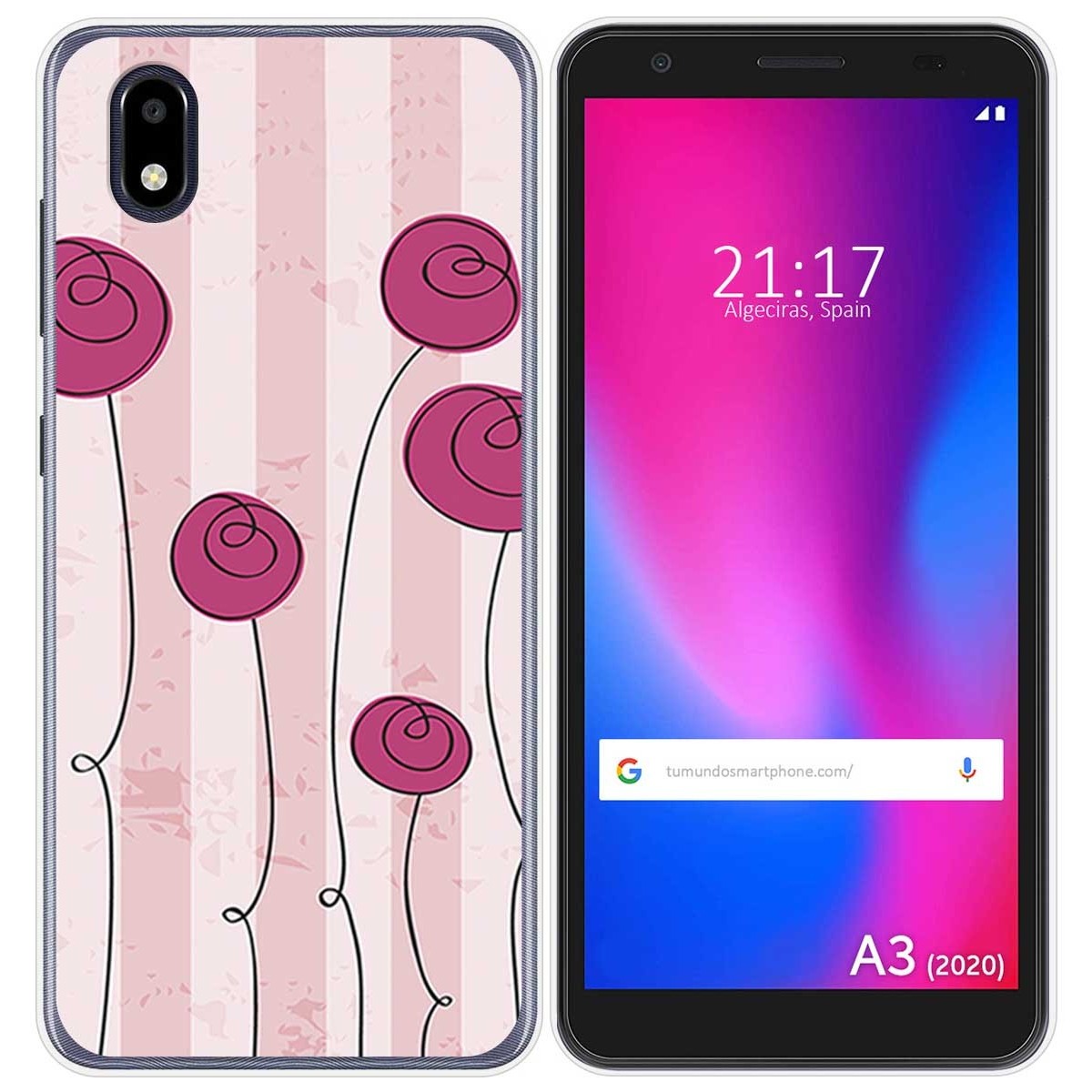 Funda Gel Tpu para ZTE Blade A3 2020 diseño Flores Vintage Dibujos