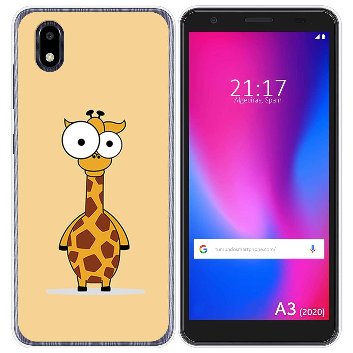 Funda Gel Tpu para ZTE Blade A3 2020 diseño Jirafa Dibujos