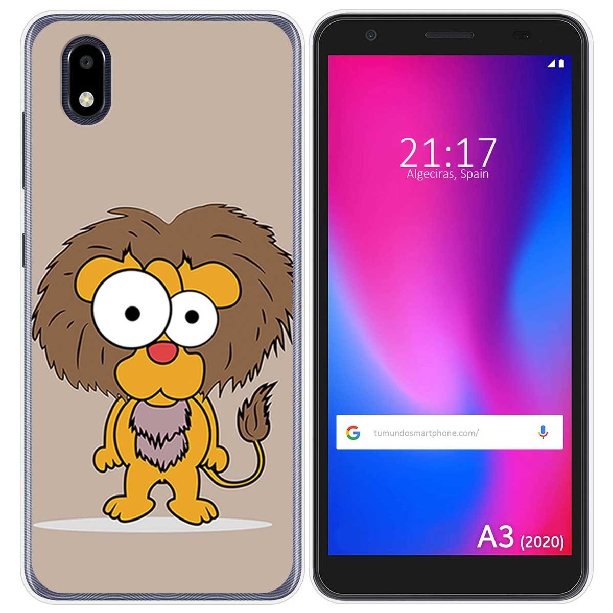 Funda Gel Tpu para ZTE Blade A3 2020 diseño Leon Dibujos