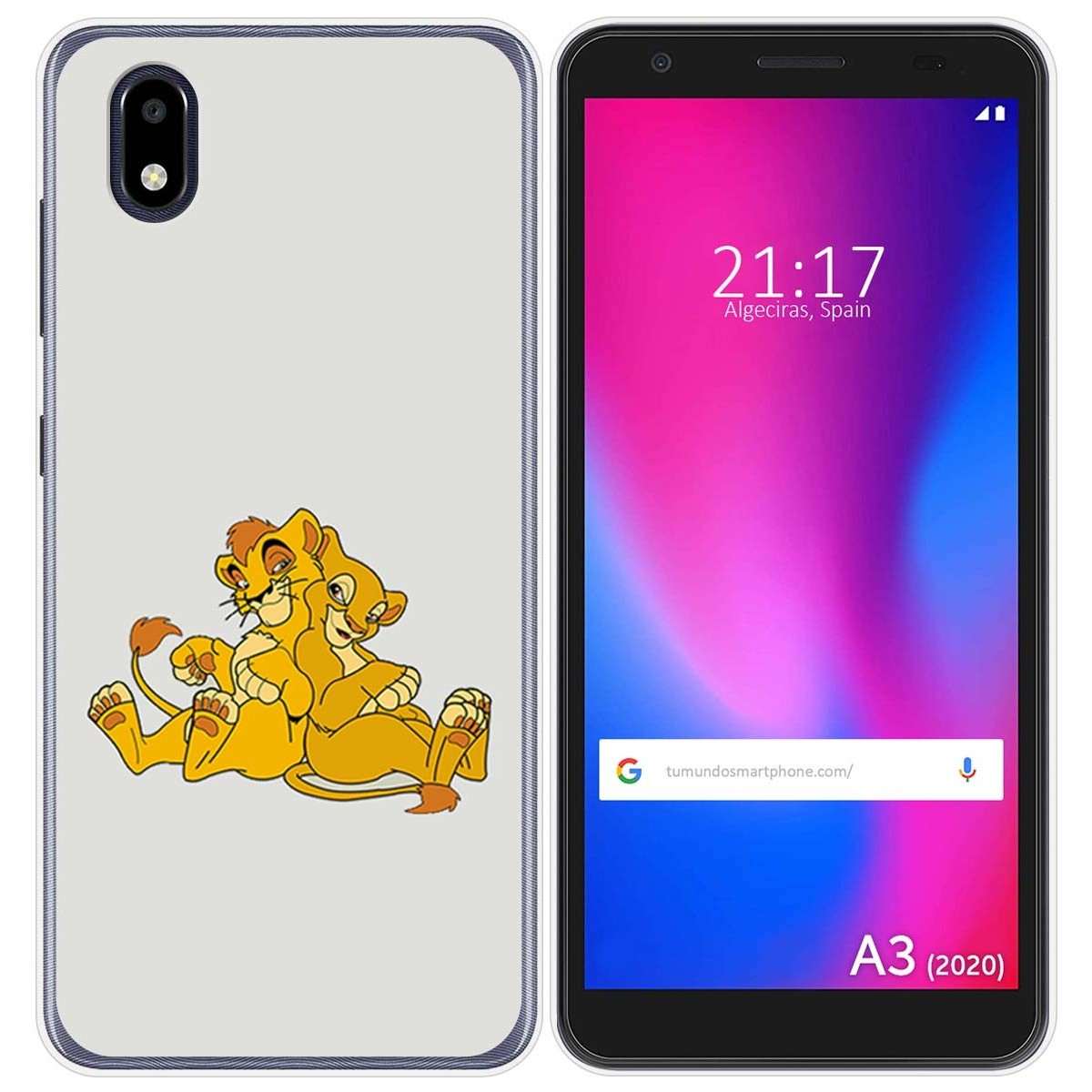Funda Gel Tpu para ZTE Blade A3 2020 diseño Leones Dibujos