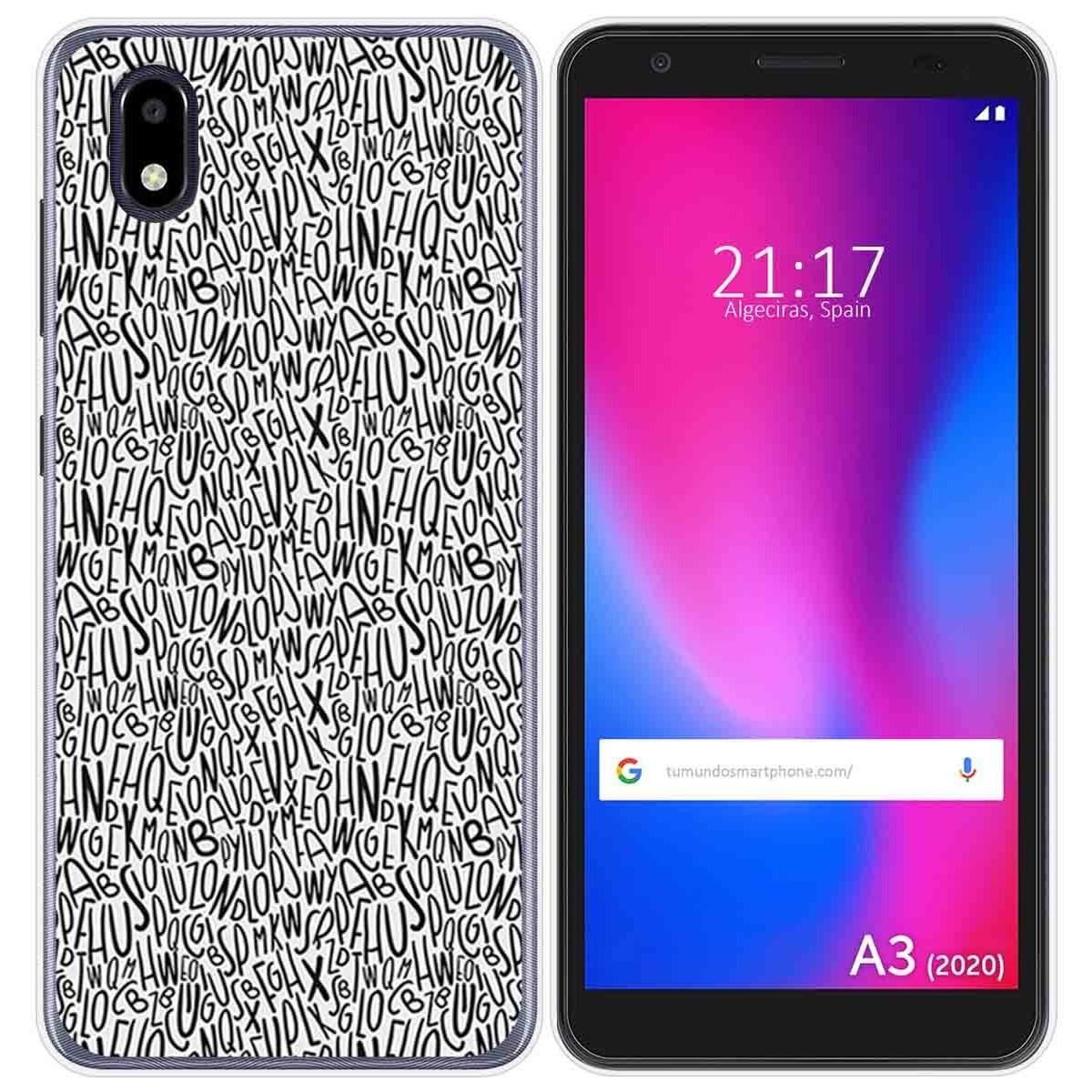 Funda Gel Tpu para ZTE Blade A3 2020 diseño Letras Dibujos