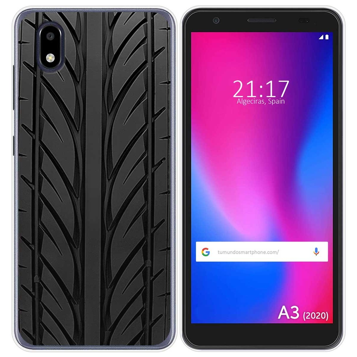 Funda Gel Tpu para ZTE Blade A3 2020 diseño Neumatico Dibujos