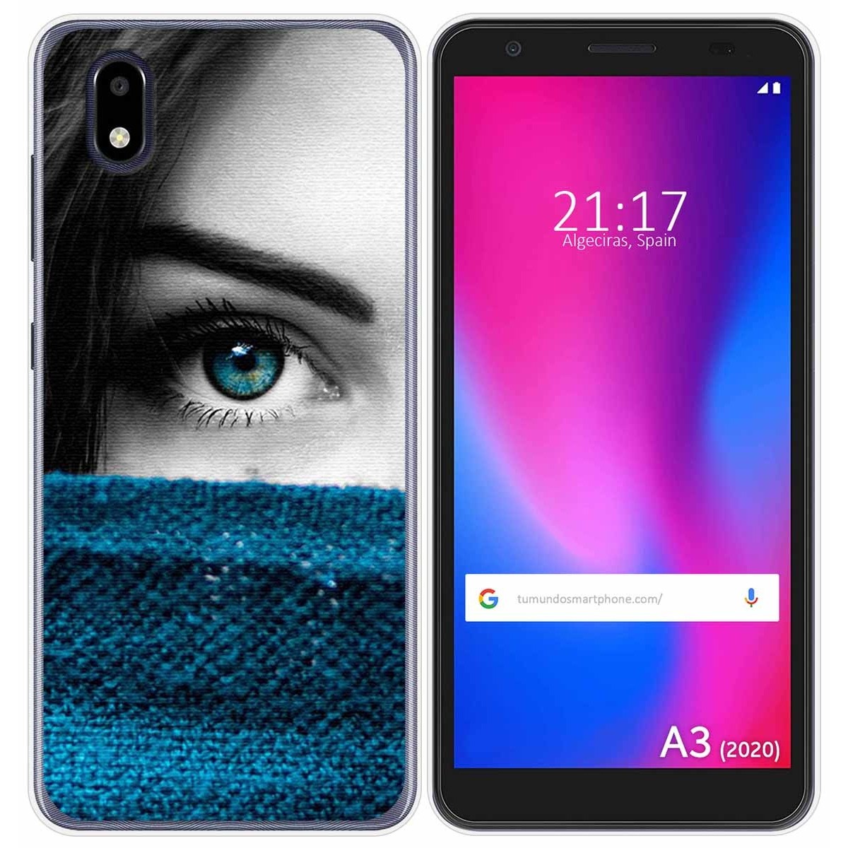Funda Gel Tpu para ZTE Blade A3 2020 diseño Ojo Dibujos