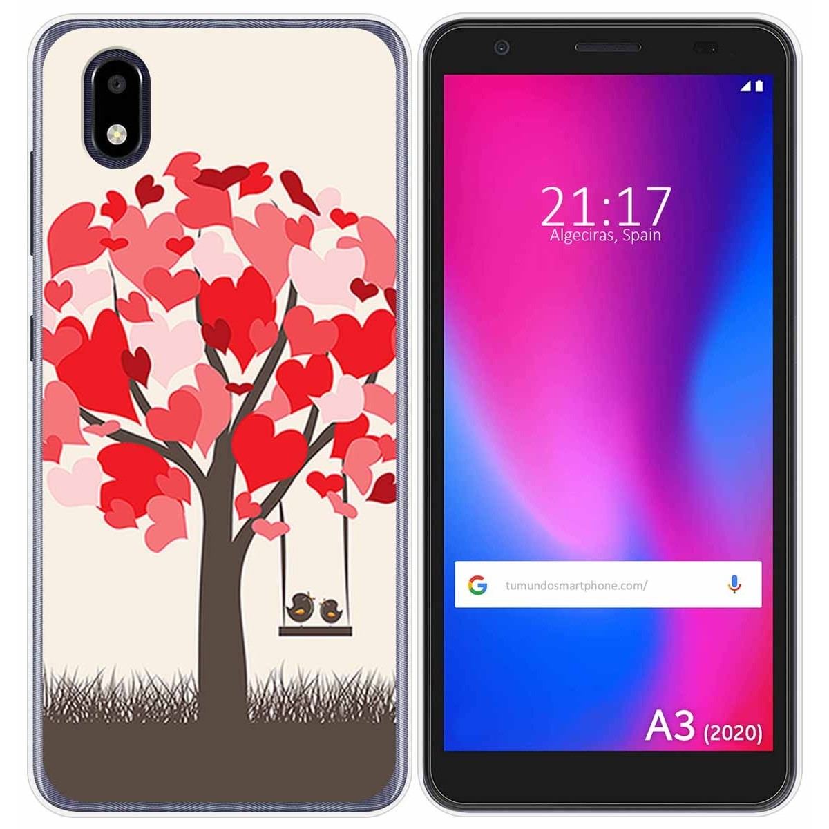 Funda Gel Tpu para ZTE Blade A3 2020 diseño Pajaritos Dibujos