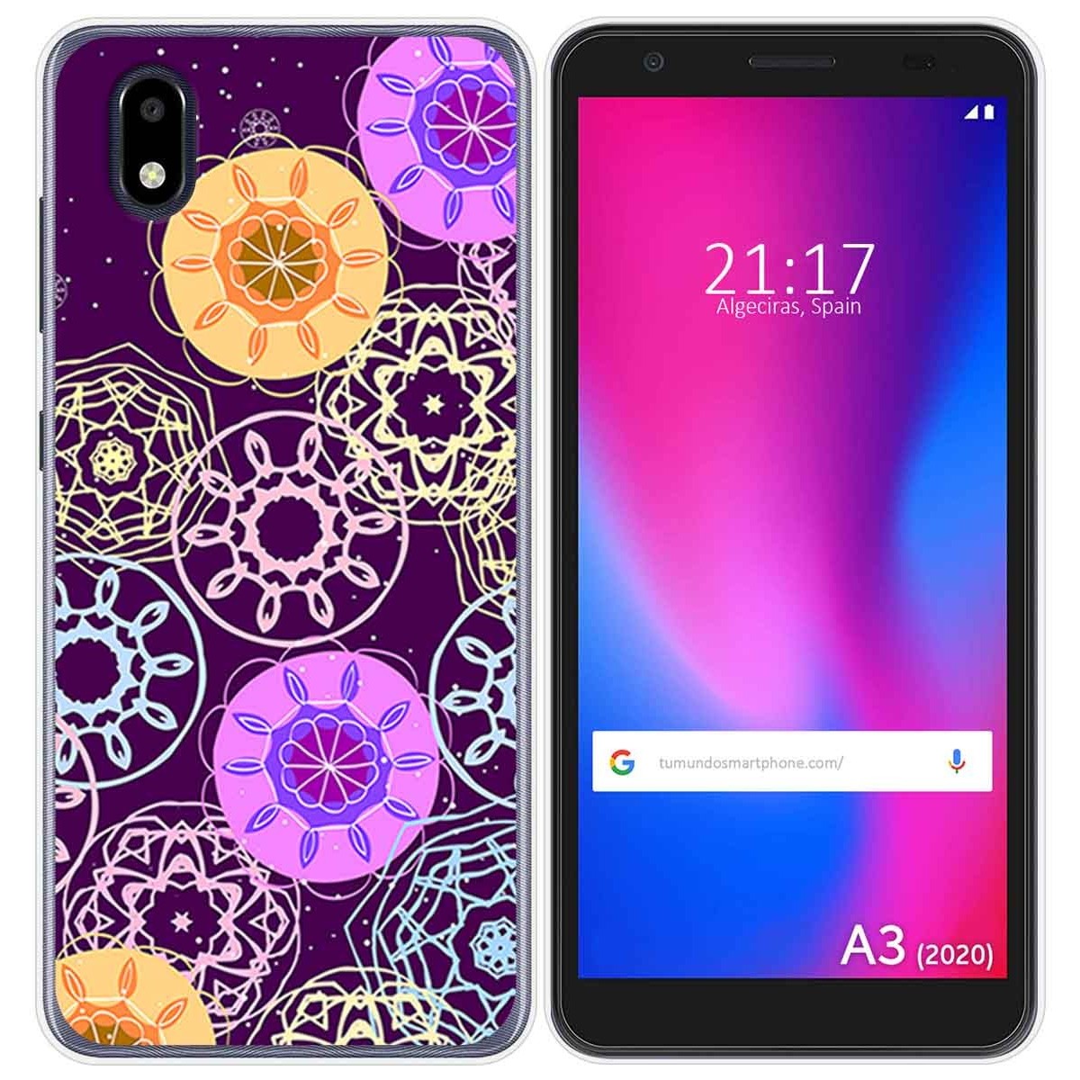 Funda Gel Tpu para ZTE Blade A3 2020 diseño Radial Dibujos