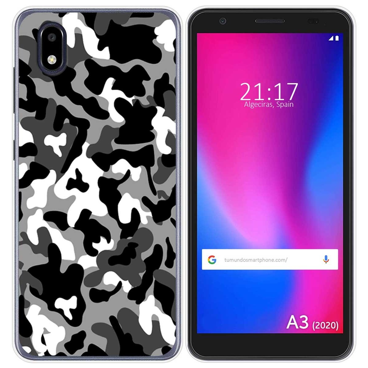 Funda Gel Tpu para ZTE Blade A3 2020 diseño Snow Camuflaje Dibujos
