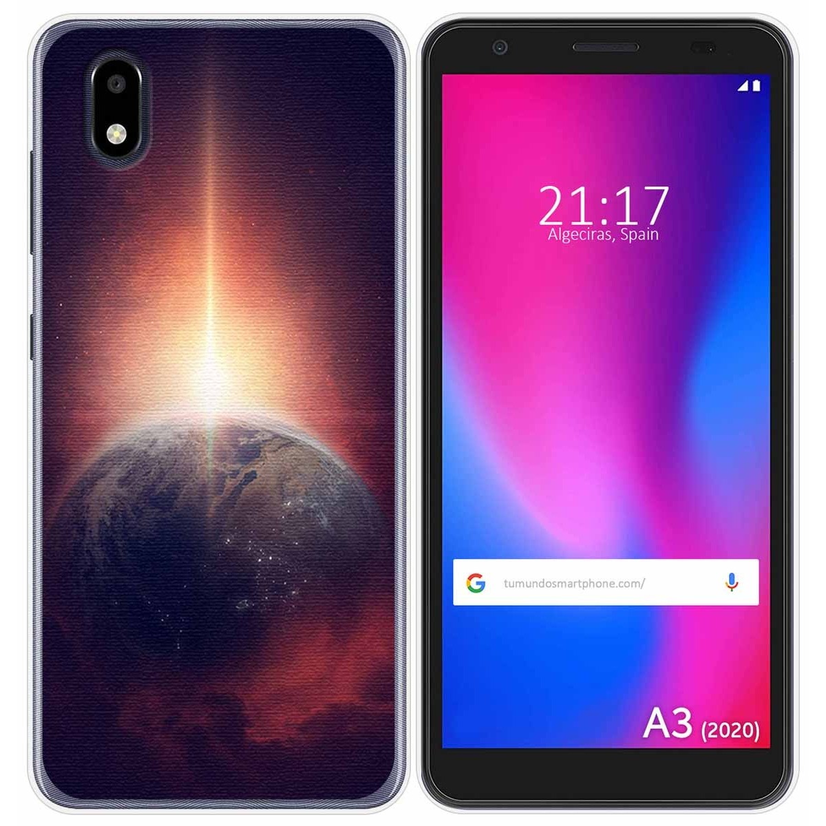 Funda Gel Tpu para ZTE Blade A3 2020 diseño Tierra Dibujos