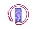 Funda Colgante Transparente para Oppo A73 5G con Cordon Rosa Fucsia
