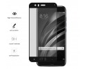 Protector Cristal Templado Frontal Completo Negro  para Xiaomi Mi6 Vidrio