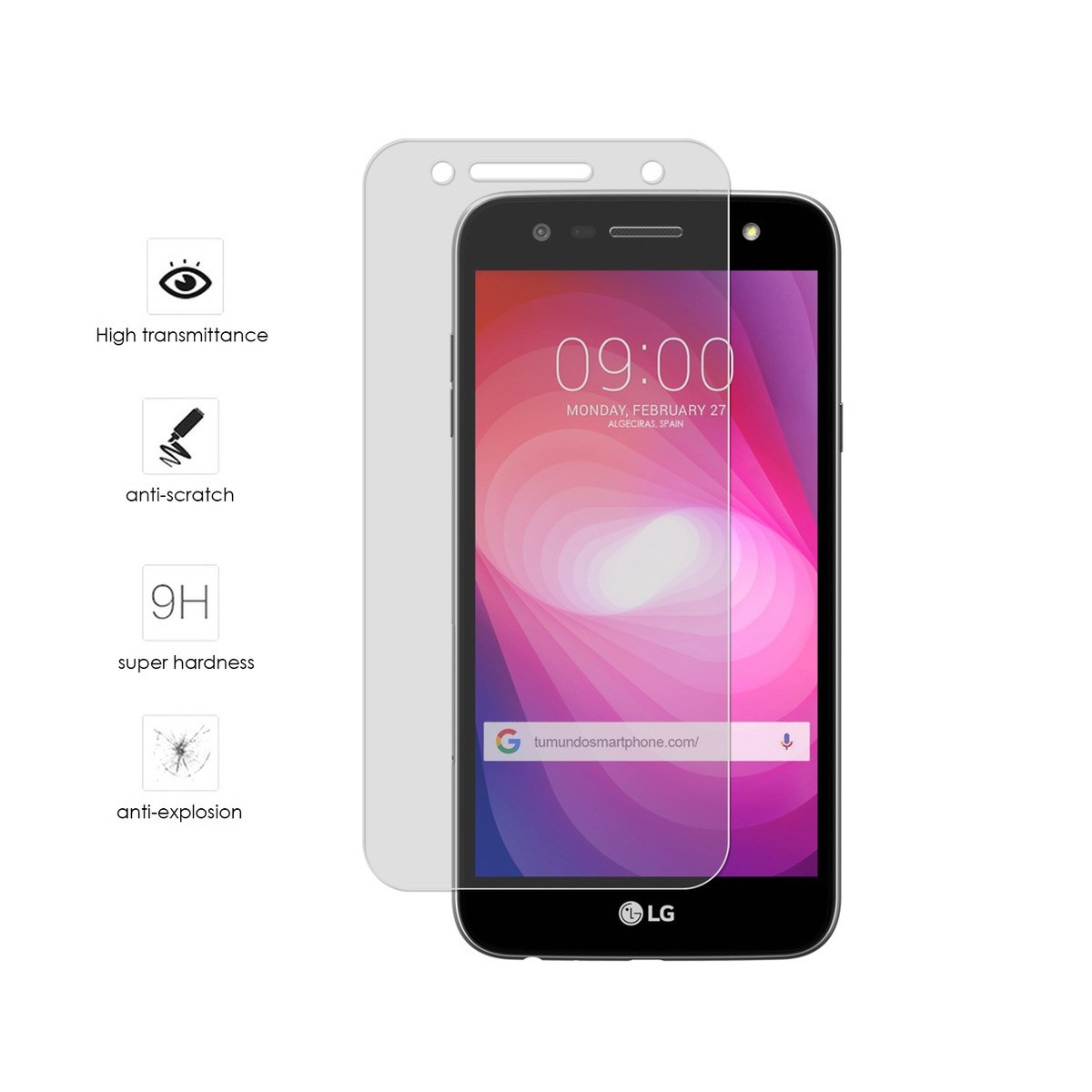 Protector Cristal Templado para Lg X Power 2 Vidrio