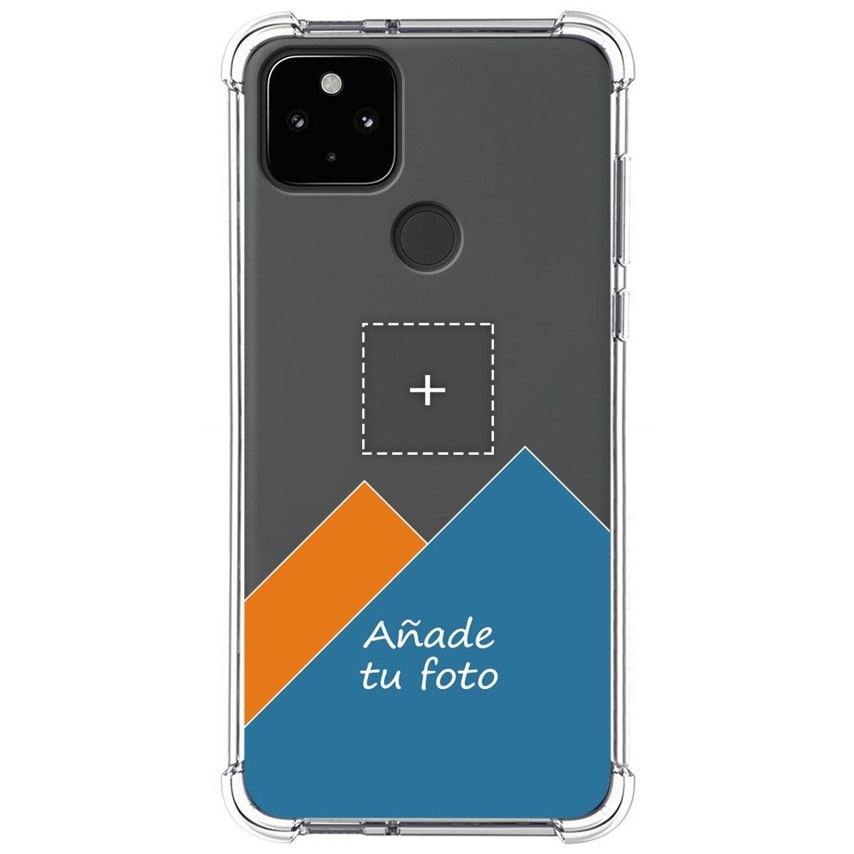 Personaliza tu Funda Silicona Anti-Golpes Transparente con tu Fotografía para Google Pixel 4a personalizada