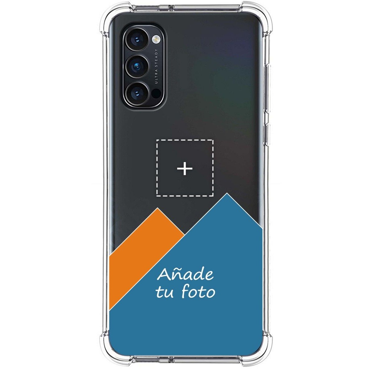 Personaliza tu Funda Silicona Anti-Golpes Transparente con tu Fotografía para Oppo Reno 4 Pro 5G personalizada