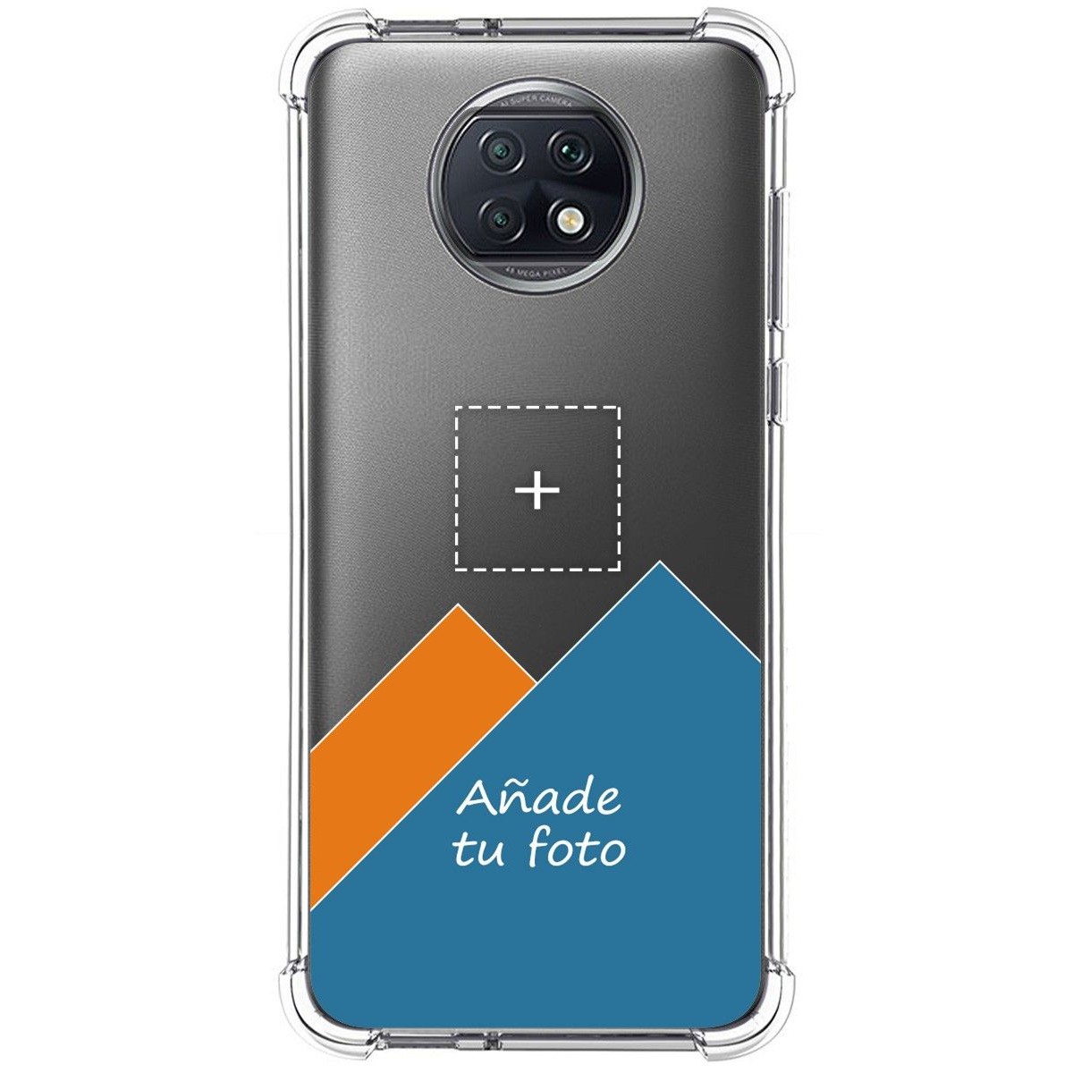 Personaliza tu Funda Silicona Anti-Golpes Transparente con tu Fotografía para Xiaomi Redmi Note 9T 5G personalizada