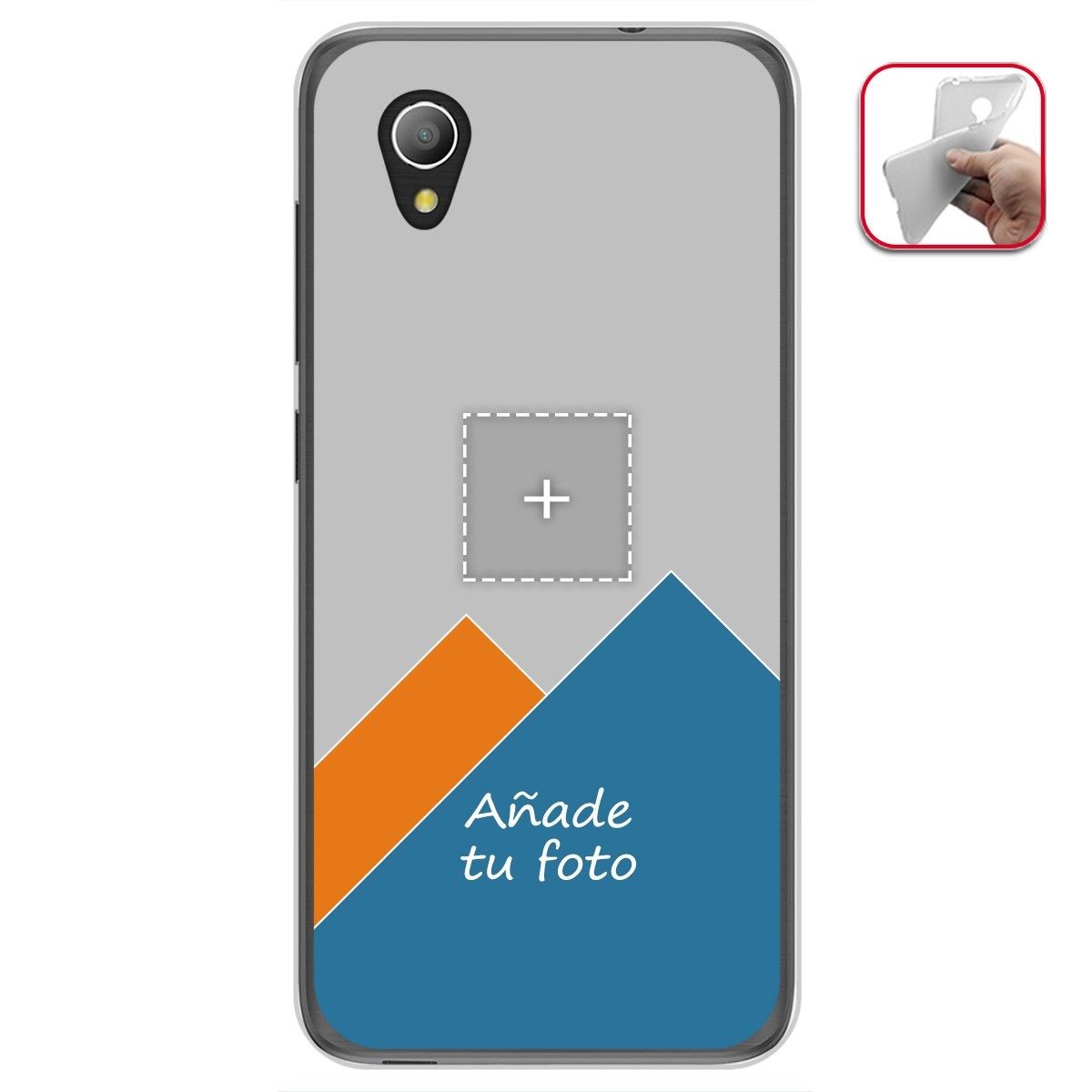 Personaliza tu Funda Gel Silicona Transparente con tu Fotografia para Alcatel 1 / Orange Rise 54 / Vodafone Smart E9 Dibujo