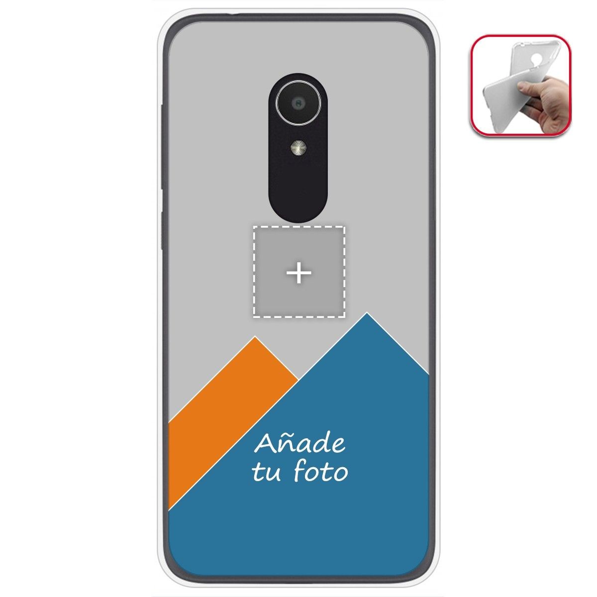 Personaliza tu Funda Gel Silicona Transparente con tu Fotografia para Alcatel 1X Dibujo Personalizada