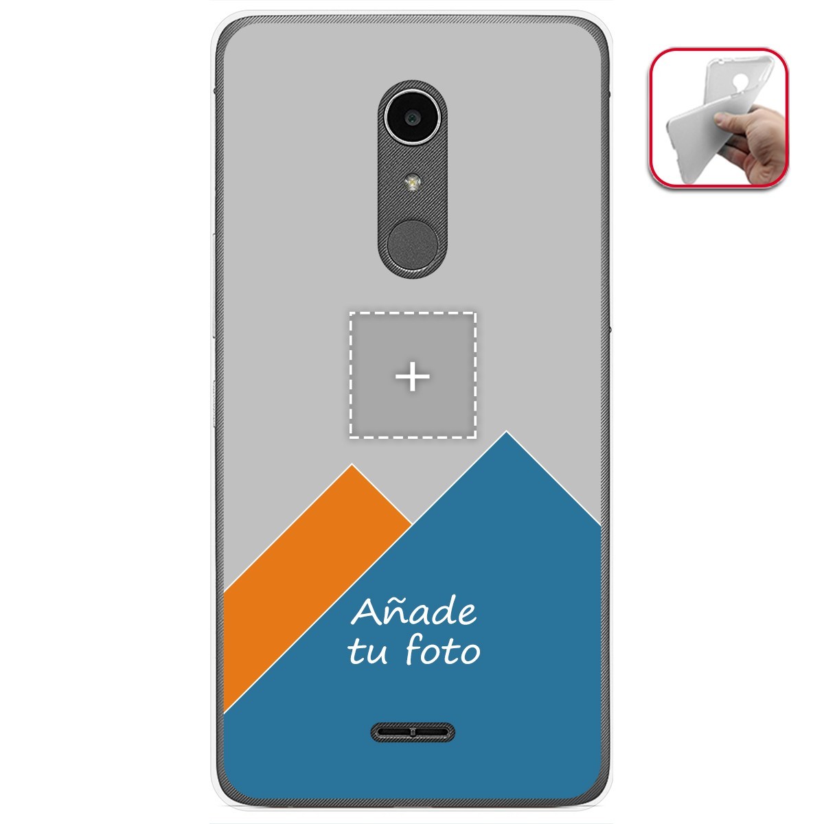 Personaliza tu Funda Gel Silicona Transparente con tu Fotografia para ALCATEL A3 XL Dibujo Personalizada