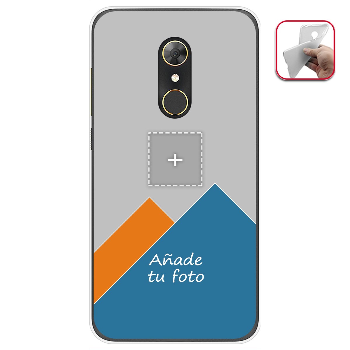 Personaliza tu Funda Gel Silicona Transparente con tu Fotografia para ALCATEL A7 (4G) Dibujo Personalizada