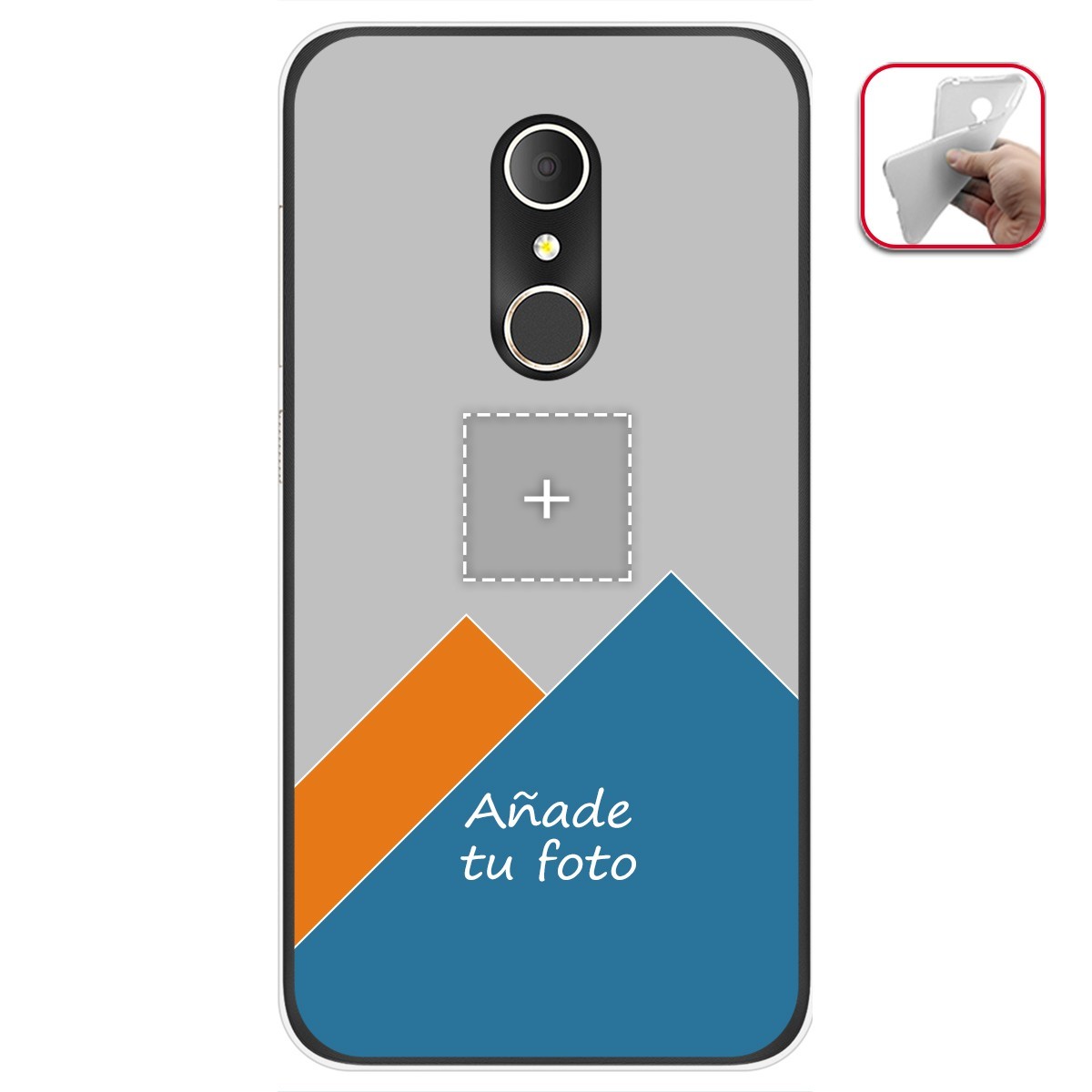 Personaliza tu Funda Gel Silicona Transparente con tu Fotografia para ALCATEL U5 (3G) Dibujo Personalizada