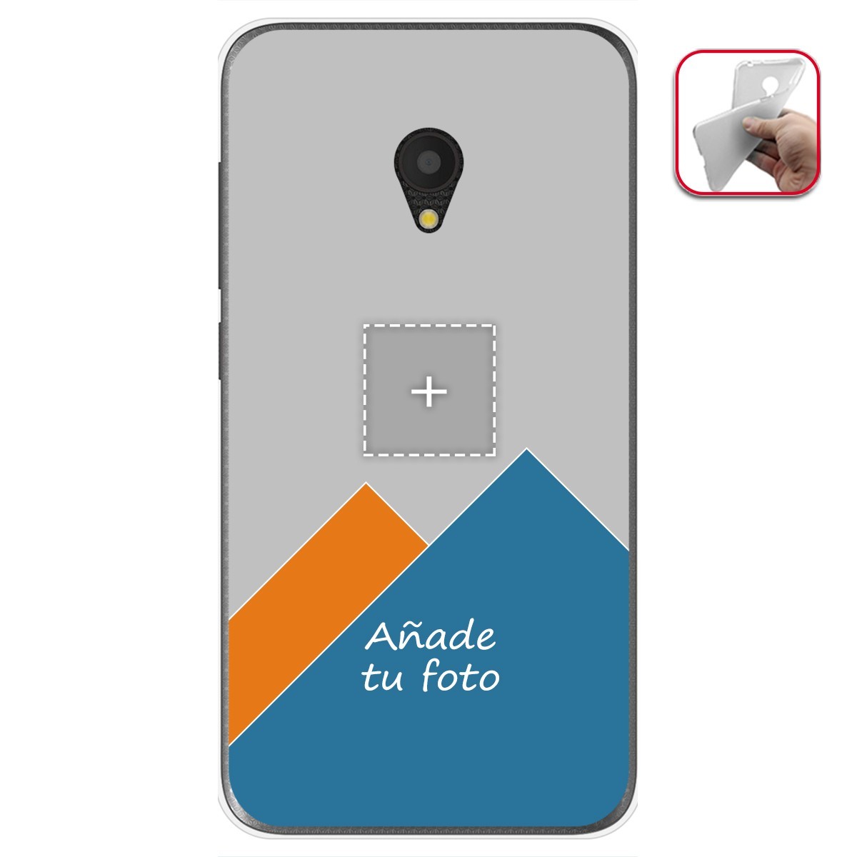 Personaliza tu Funda Gel Silicona Transparente con tu Fotografia para ALCATEL U5 (4G) / Rise 52 Dibujo Personalizada