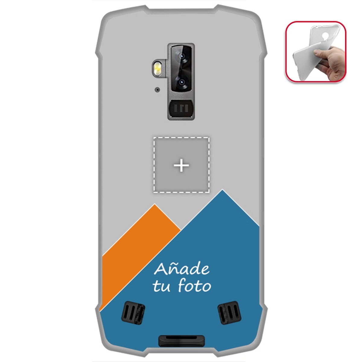 Personaliza tu Funda Gel Silicona Transparente con tu Fotografia para Blackview BV9700 Pro Dibujo Personalizada