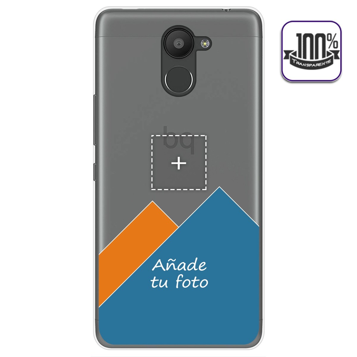 Personaliza tu Funda Gel Silicona Transparente con tu Fotografia para BQ AQUARIS U Plus Dibujo Personalizada