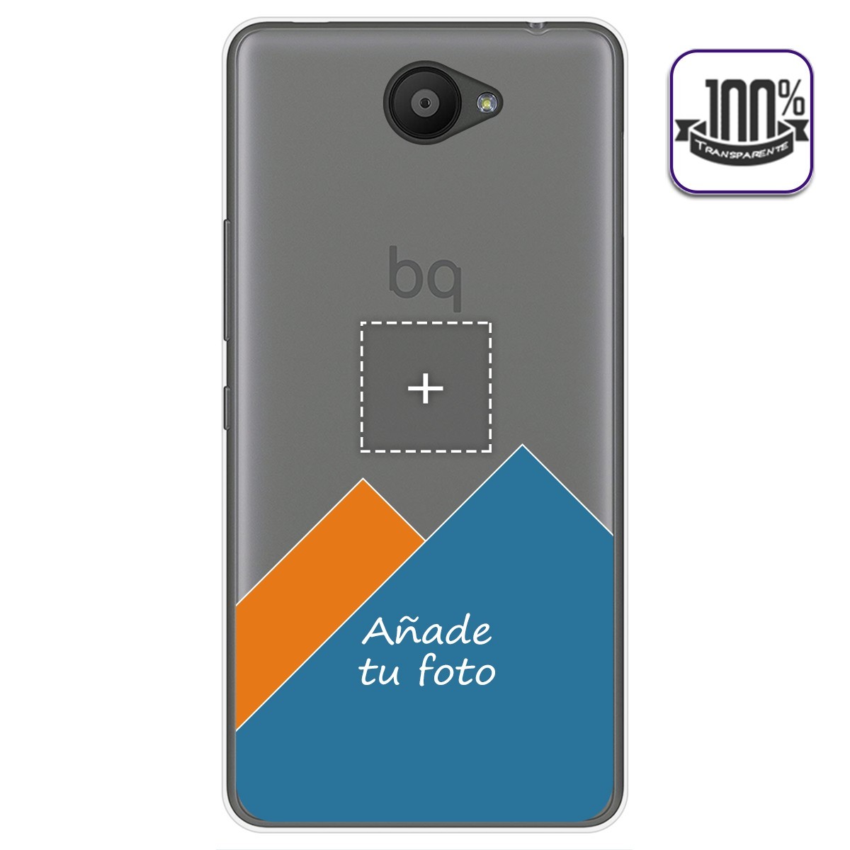 Personaliza tu Funda Gel Silicona Transparente con tu Fotografia para BQ AQUARIS U / U Lite Dibujo Personalizada