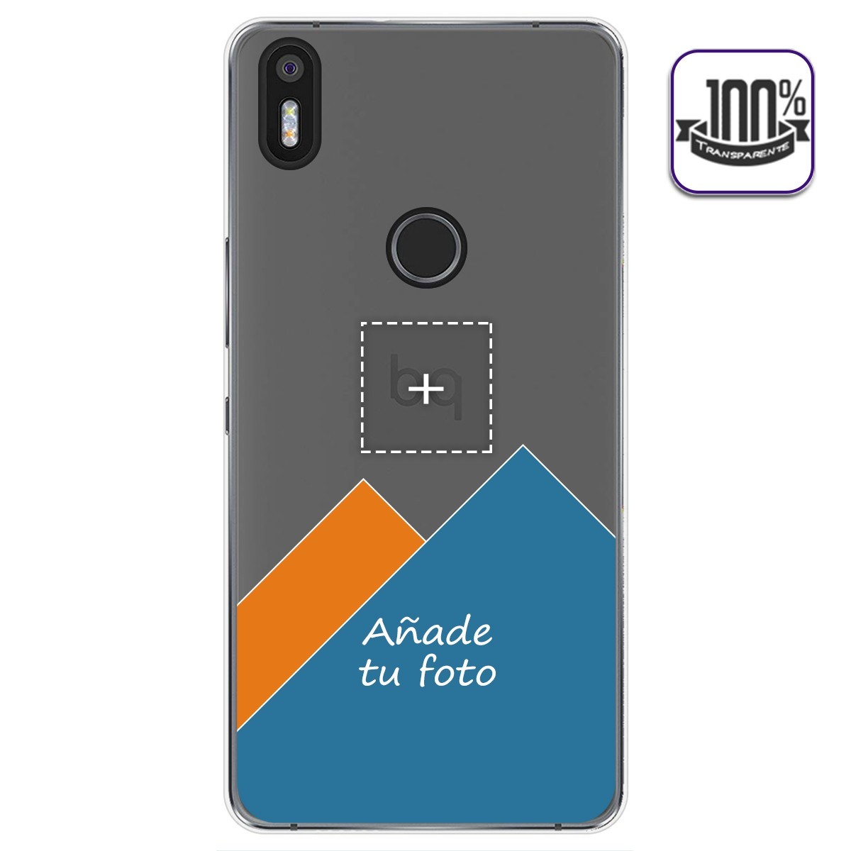 Personaliza tu Funda Gel Silicona Transparente con tu Fotografia para BQ AQUARIS X5 Plus Dibujo Personalizada