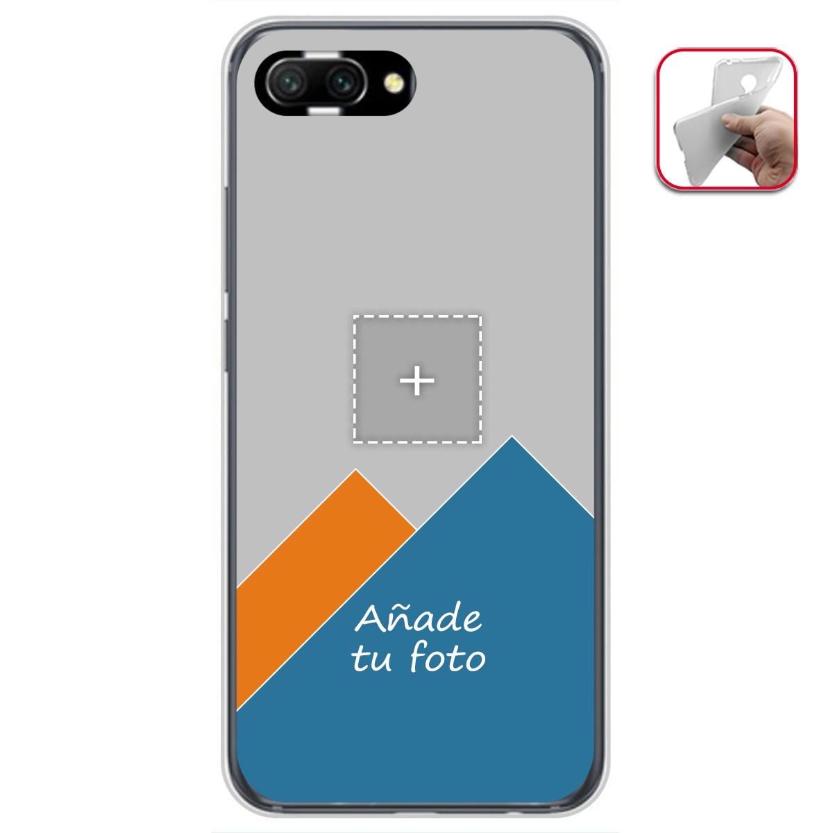 Personaliza tu Funda Gel Silicona Transparente con tu Fotografia para Huawei Honor 10 Dibujo Personalizada