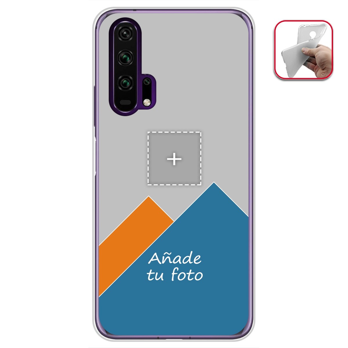 Personaliza tu Funda Gel Silicona Transparente con tu Fotografia para Huawei Honor 20 Pro Dibujo Personalizada