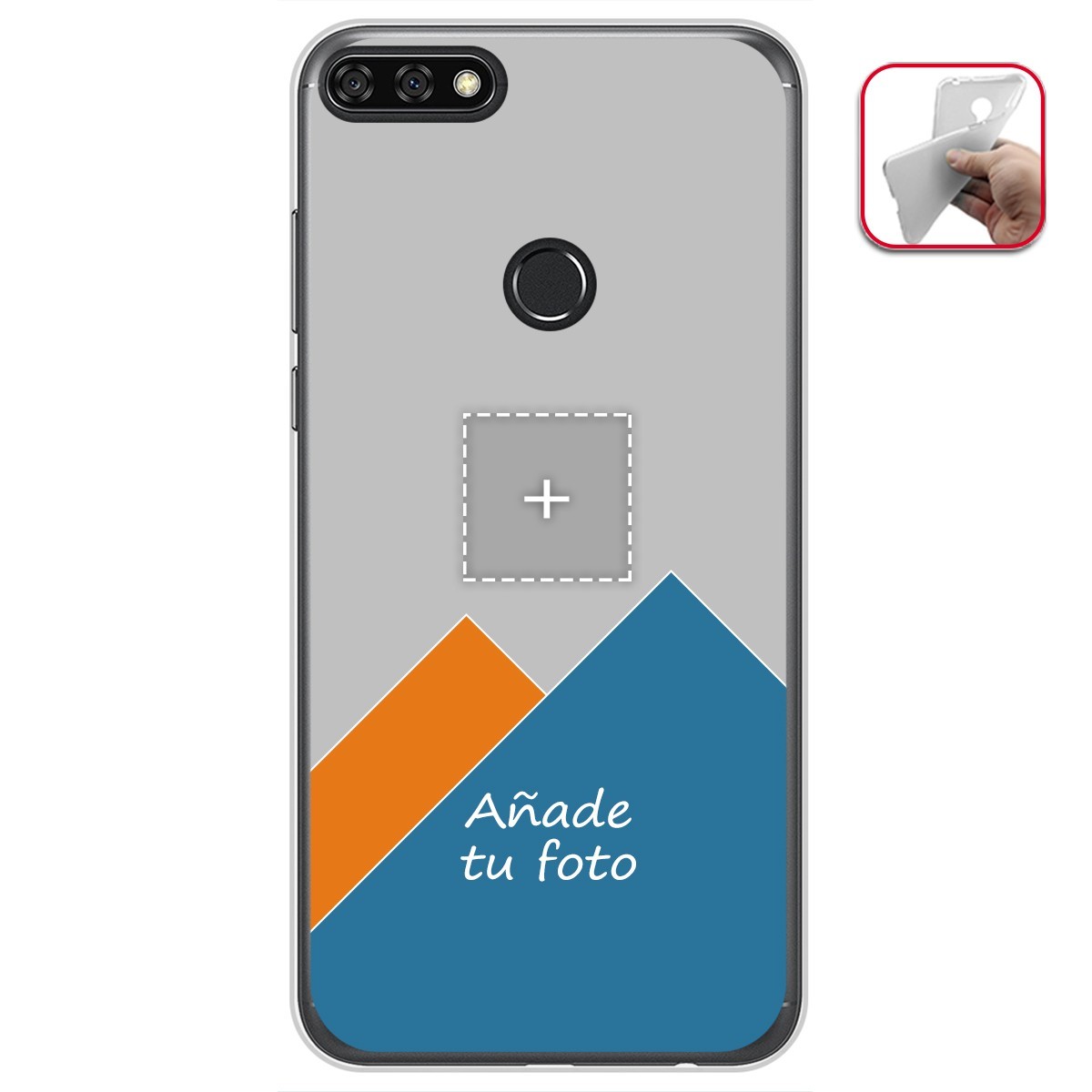 Personaliza tu Funda Gel Silicona Transparente con tu Fotografia para Huawei Honor 7C / Y7 2018 Dibujo Personalizada