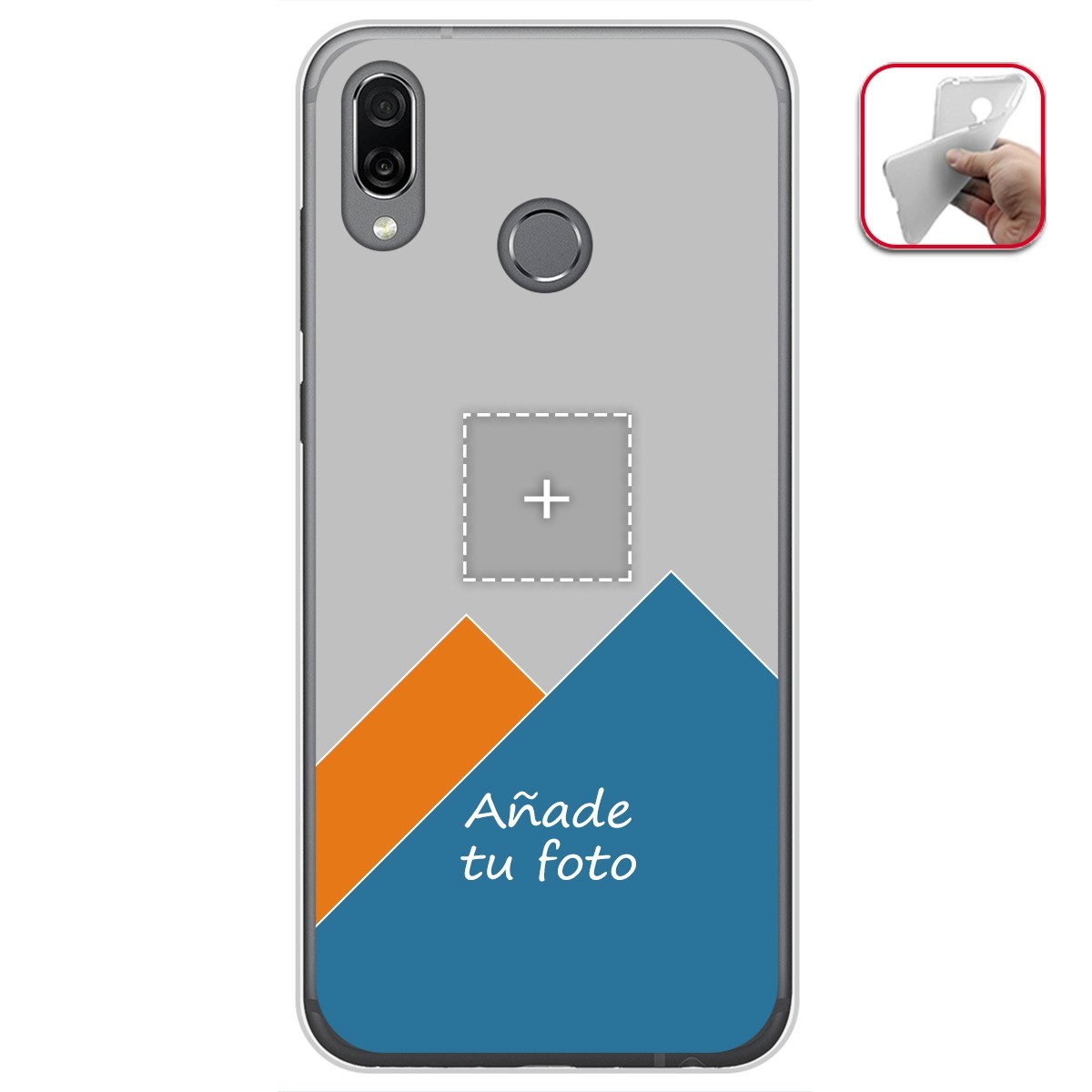 Personaliza tu Funda Gel Silicona Transparente con tu Fotografia para Huawei Honor Play Dibujo Personalizada
